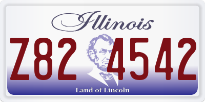 IL license plate Z824542