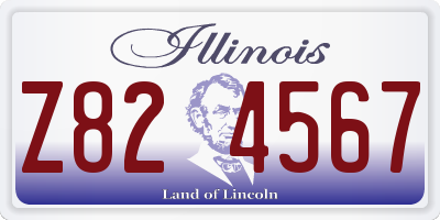 IL license plate Z824567