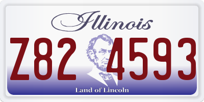 IL license plate Z824593
