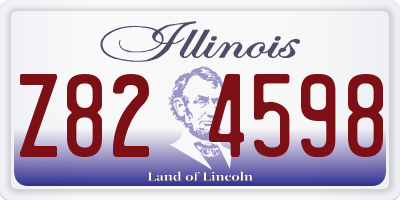 IL license plate Z824598