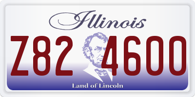 IL license plate Z824600
