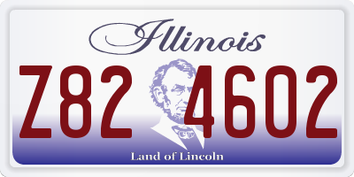 IL license plate Z824602