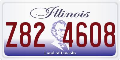 IL license plate Z824608