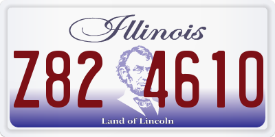 IL license plate Z824610