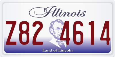 IL license plate Z824614