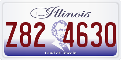 IL license plate Z824630