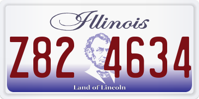 IL license plate Z824634