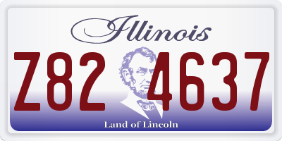 IL license plate Z824637