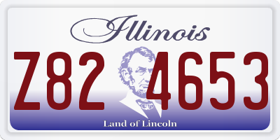 IL license plate Z824653
