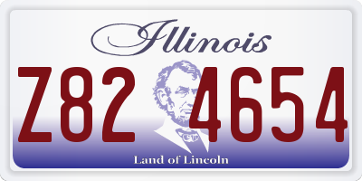 IL license plate Z824654