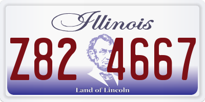 IL license plate Z824667