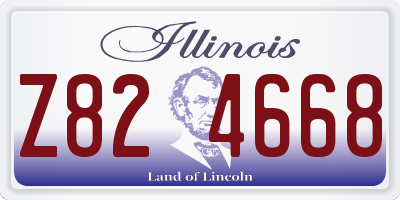 IL license plate Z824668