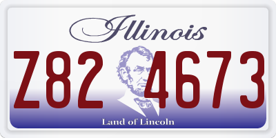 IL license plate Z824673