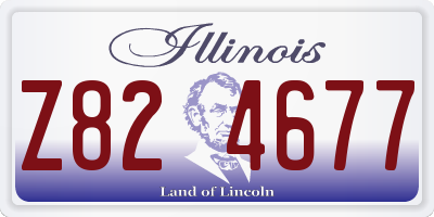 IL license plate Z824677