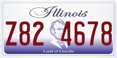 IL license plate Z824678