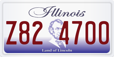 IL license plate Z824700