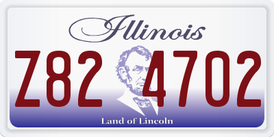 IL license plate Z824702