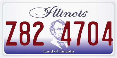 IL license plate Z824704