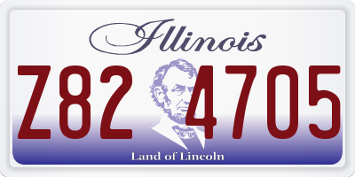 IL license plate Z824705