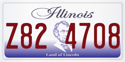 IL license plate Z824708