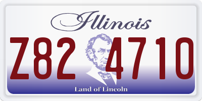 IL license plate Z824710