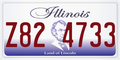 IL license plate Z824733