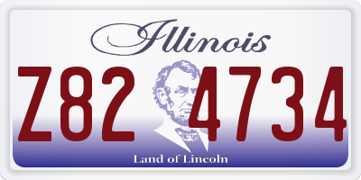 IL license plate Z824734