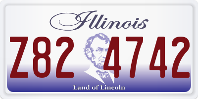 IL license plate Z824742