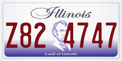 IL license plate Z824747