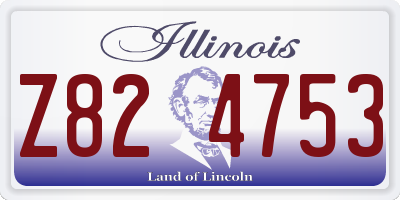 IL license plate Z824753
