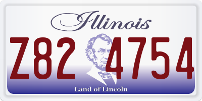 IL license plate Z824754
