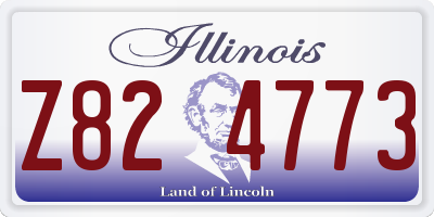 IL license plate Z824773