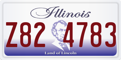 IL license plate Z824783