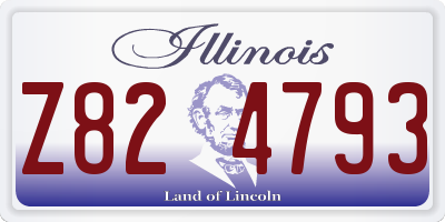 IL license plate Z824793