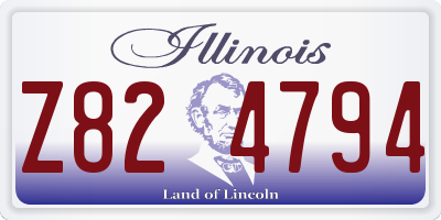 IL license plate Z824794