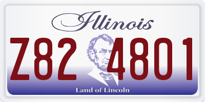 IL license plate Z824801