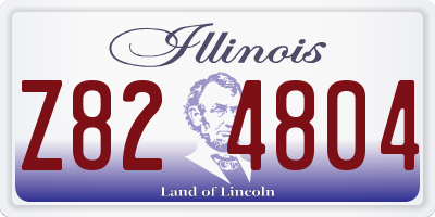 IL license plate Z824804