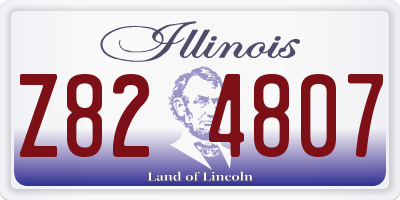 IL license plate Z824807
