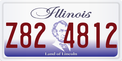 IL license plate Z824812