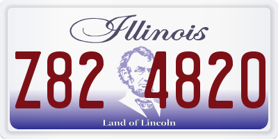 IL license plate Z824820