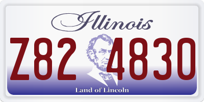 IL license plate Z824830