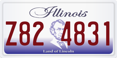 IL license plate Z824831