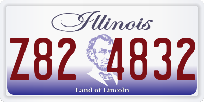 IL license plate Z824832