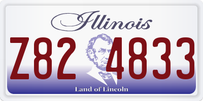 IL license plate Z824833