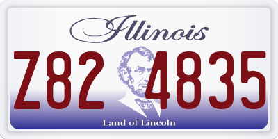 IL license plate Z824835