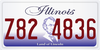 IL license plate Z824836