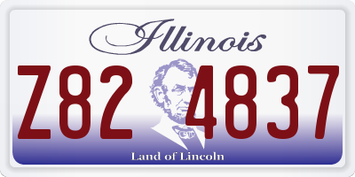 IL license plate Z824837
