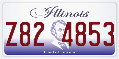 IL license plate Z824853