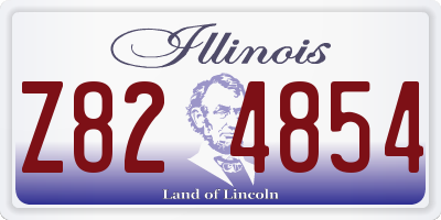 IL license plate Z824854