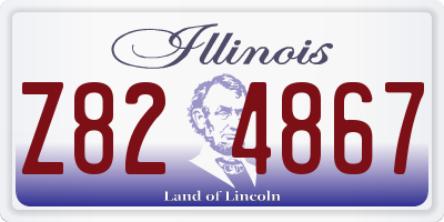 IL license plate Z824867
